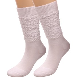 Galsang Women's Socks Thick Knit Wool Thermal Casual Crew Socks,Cozy Warm Slouch Cotton Knit Calf Socks Gift For Women,#K809 (Color-A62)