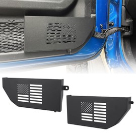 ADTOPI Metal Front Door Storage Box Car Side Storage Organizer Pocket Compatible with Jeep Wrangler JL JLU 4XE Rubicon Sport Sahara Gladiator 2018-2024 JT Storage Accessories（2PCS）