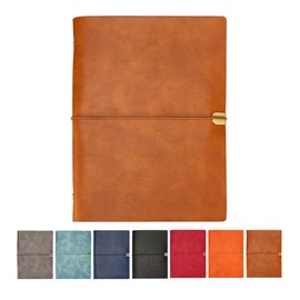 2 STÜCKE B5 Leder Notizbuch, 26,8 x 20,5 cm, 200 Seiten nachfüllbar Vintage Reisetagebuch Notizblock Tagebuch, mit Liniengummiband, Geschenk für Frauen, Männer, Pad Notes Personal (Braun)