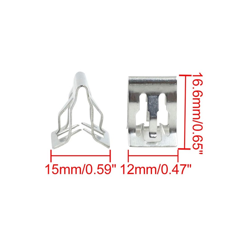 X AUTOHAUX Car Dashboard Retainer Instrument Panel Metal Clip 15