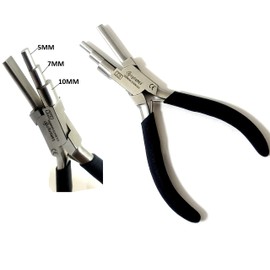 1 EA German Heavy Duty Bail Making Pliers -LITTLE WRAPPER LOOPING PLIER, 5, 7, 10MM LOOPS, WIRE WRAPPING JEWELRY PLIERS -WITH NON-SLIP COMFORT GRIP HANDLE