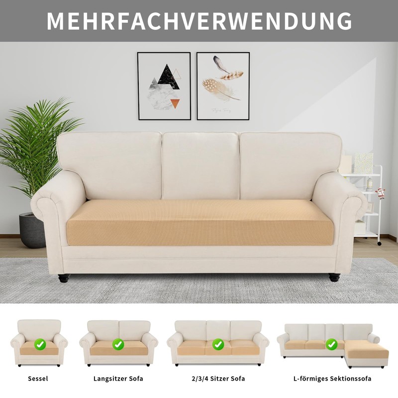Easy-Going Stretch Sofa Couch Cover 3 Seater, 1 Piece Universal