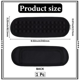 GORGECRAFT Detachable Shoulder Strap Pad Black Cotton Universal Replacement Cushion Laptop Case Bag Waterproof Removable Non Slip Pads Cover Backpack Shoulders Straps Pads for Camera Guitar