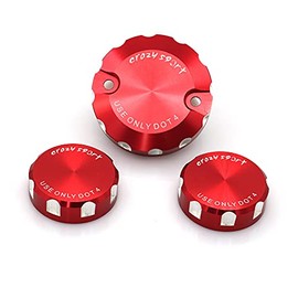 crazy sport Front Rear Brake Clutch Fluid Reservoir Cover Fits For Apri SMV Dorsoduro1200 2011-2013 Caponord1200 2013-2015 RSV4 FACTORY 2009-2015 RSV1000 Mille R 2004-2008 Motorcycle (Caponord)