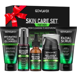 Gifts for Men,Skin Care for Men,Hydrating & Moisturizing Face Care Routine for Mens All Skin Types,Birthday Fathers Gifts Valentines for Him Dad Boyfriend Husband Christmas Stocking Stuffers