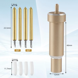 OCCOUMR Premium Fine Cut Blade with Casing, Replacement Blades Compatible with Cricut Explore Air/Air 2/Maker 3, 60° Deep Cut Blades, 30° Fine Point Blades, for Card Stock Vinyl