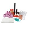 56Pcs TIG Welding Torch Accessories Kit Ceramic Nozzle Glass Cup