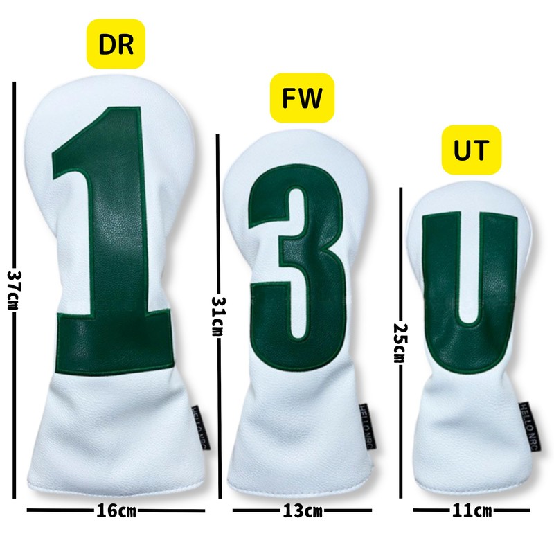 Golf Headcover, Stylish, Cool, Big Number Headcover, Prevents Counting Mistakes,