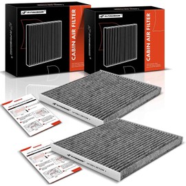 A-Premium Filtro de aire de cabina de 2 piezas con carbón activado compatible con Chrysler 200 2015-2017 y Jeep Cherokee 2014-2018, 2.4L 3.6L, repuesto # CAF1918P, 68223044AA