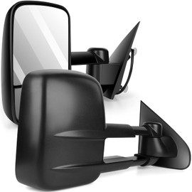 Aintier Tow Mirrors Pair suitable for 1997-2003 For Ford For F150 Standard Extended Cab with Power Adjusted No Heated No Turn Signal Light Black HousingTowing Mirrors