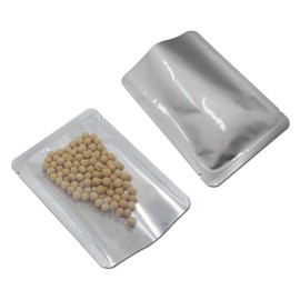 WACCOMT Pack Pack of 100 open vacuum sealable Mylar bags, heat seal bags for storing food samples, aluminium foils, packaging with tear notch, 15 x 20 cm (5.91 x 7.87 inches)