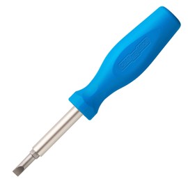 CHANNELLOCK 61H 6-in-1 Professional Multi-Bit Screwdriver, Made in USA, Includes Slotted Tips, Phillips Tips, and Nut Drivers, Alloy Steel Shaft, Molded Tri-Lobe Grip