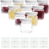 mikken 10 Small Preserving Jars 53 ml with Lids White