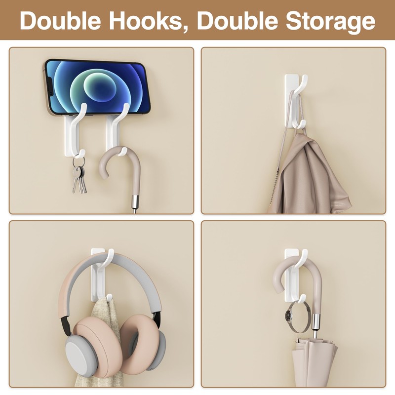 pickpiff Adhesive Wall Hooks for Hanging Towels - Heavy Duty