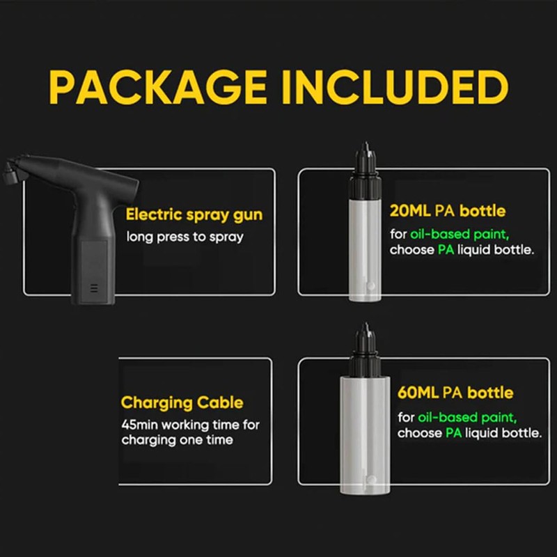 Electric Paint Sprayer for Cars Air Compressor 5mm Fine Atomization