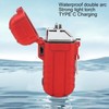 Outdoor Double Arc Electric Lighter Portable Waterproof Flashlight Lighter Charging