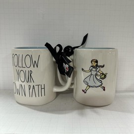 Rae Dunn FOLLOW YOUR OWN PATH Mug double sided - WIZARD OF OZ FILM SERIES - Ceramic
