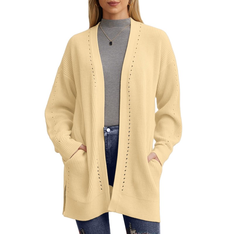 PrinStory Cardigans for Women Long Plus Size Cardigan Open Front
