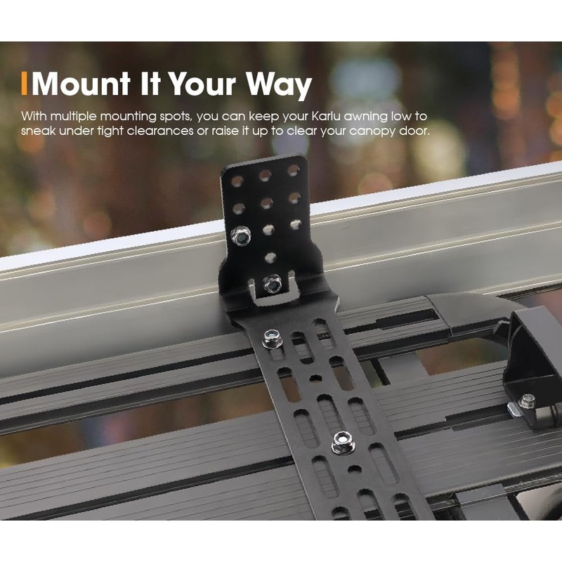 SanHima Pair Awning Mounting Brackets - Extended L-Brackets for Roof