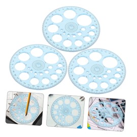 Operitacx Circular Protractor Measuring Ruler Set for Students 360 Degree Protractor Pointer Arm Boys and Girls' Math Tool