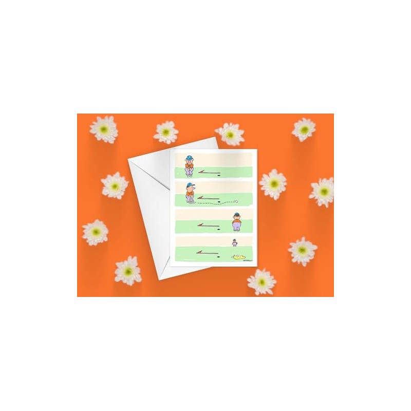 Funny Golf Note Card Pack - Bad Shot, pees on