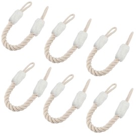 MUNGHOK 6 Stück Türkordel Klemmschutz 60cm, Baumwolle Türseil Klinke, Türstopper Klinke stoff, Türschnüre Klemmschutz, Weiß Türkordel Einklemmschutz, Kein Zuknallen der Tür mehr