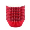 Mombake Standard Red Foil Cupcake Cases Muffin Baking Cups for