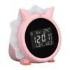 Alarm Clock Pink Dinosaur Shape Multifunctional Bedside LED Electronic Alarm