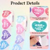 1000pcs Jesus Loves You Stickers, 16 Colors Christian Religious Sticker