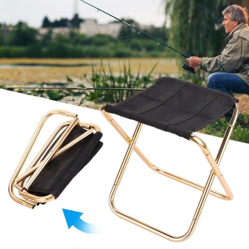 Outdoor Lightweight Aluminium Alloy Folding Stool Portable Mini Fishing Camping