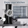 KEOUKE Rotary Cheese Grater Hand Crank Black - Shredder Slicer