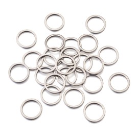 Fashewelry 30Pcs Stainless Steel Linking Rings Hollow Round Circle Charm Links 20mm Open Bezel Frame Pendant Connectors for Bracelet Necklace Earring Jewelry Making DIY Crafts