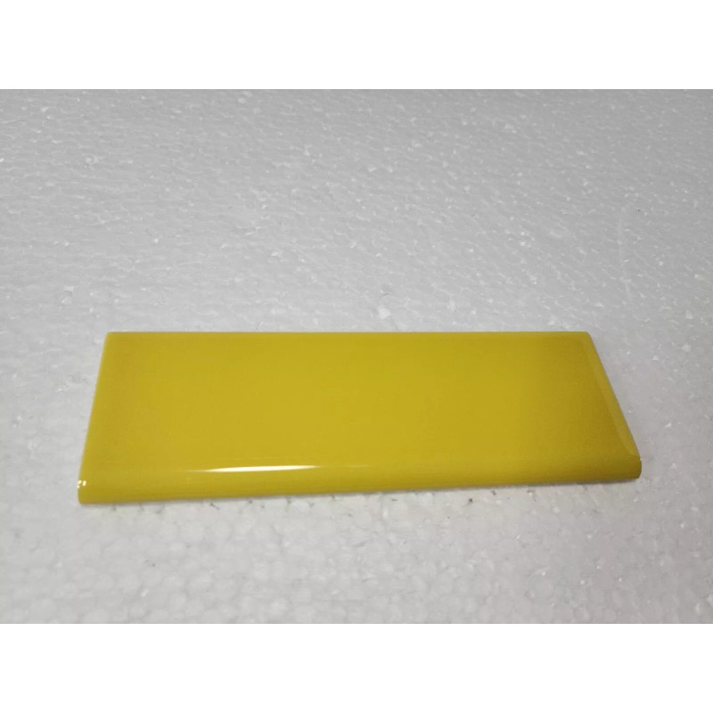 Daltile Sunflower Yellow Ceramic Tile Bullnose Backsplash Curved Edge Subway