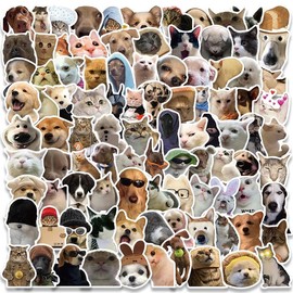 Furry Friends Meme Sticker Pack - Dogs & Cats Edition - Size: Medium (8 stickers)