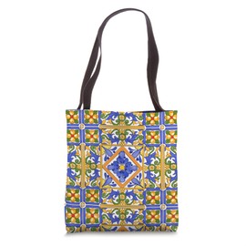 Sicilian,Italian,summer,tiles,mosaic,majolica art Tote Bag