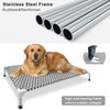 Elevated Outdoor Dog Bed, Large Size, Cotton Material, Non-Slip Feet,