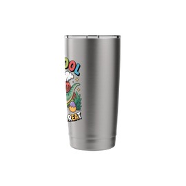 Preschool Is Whale-y Great Funny Dinosaur Design for Kids Stainless Steel Insulated Tumbler