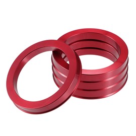 A ABSOPRO Car Hub Centric Rings OD 73.1mm to ID 57.1mm Hub Centric Rings Wheel Bore Center Spacer Aluminum Alloy Red (Set of 4)