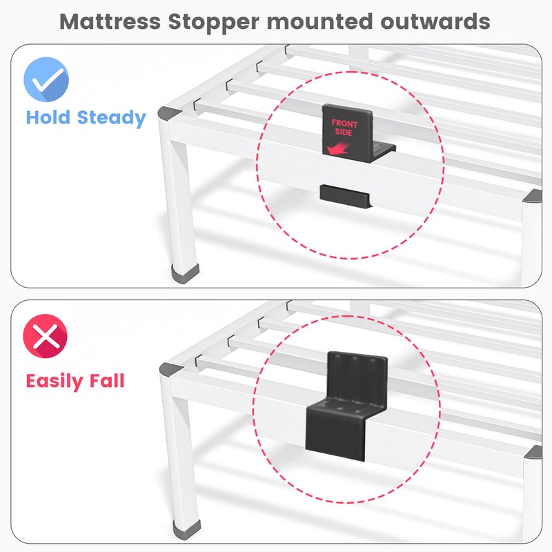 14 Inch Full Bed Frame, Metal Platform Bed Frame with