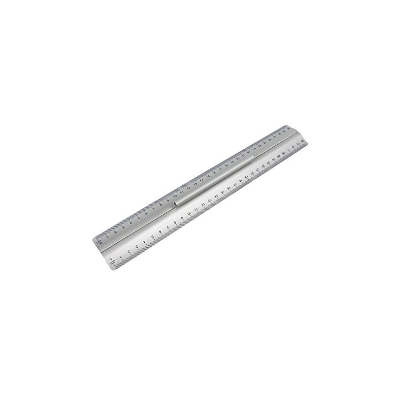 Wedo 0525235 Ruler made of Aluminium 30 cm with Handle