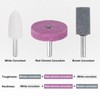 M METERXITY 10-Pack Abrasive Mounted Stone Grinding Bits, 1/4 IN(6mm)