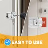 Door Lock Security, Upgraded Childproof Door Reinforcement Latch Silver 002