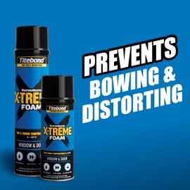 Titebond X-TREME Window & Door Foam 12 Oz. – High-Yield Polyurethane Sealant, Gap Filler, AAMA 812 Compliant, Low-Pressure, Resists Moisture – 8531