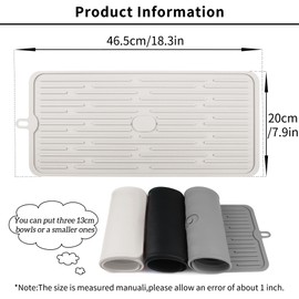 Ptlom Dog Food Mat Anti-Slip Dog Bowl Mats for Food and Water, High-Lips Waterproof Dog Feeding Mat Prevent Messy Spills to Floor, Silicone Pet Placemat Puppy Tray for Small Medium Large Dogs Cats