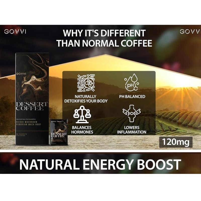Govvi Dessert Coffee 1 Box 20 sachets - NEW