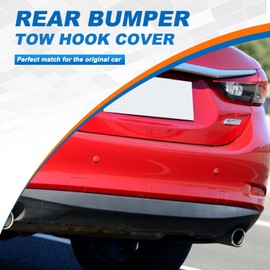 Rear Bumper Tow Hook Cover Towing Eye Cap Fit for Mazda 6 Atenza 2013 2014 2015 2016 2017 GJR9-50-EL1-51 GJR9-50-EK1-51 (White, Right Passenger Side) Xinpinsai