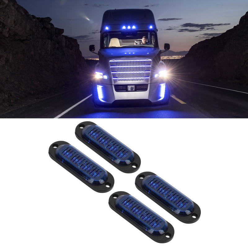 4Pcs Truck Side Lights High Brightness 3000K IP65 Waterproof 4