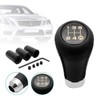 Riloer 5 Speed ​​Universal Leather Gear Shift Knob, Manual Car