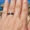 Hematite Rings Wave Black Band Ring for Women Hematite Crystal