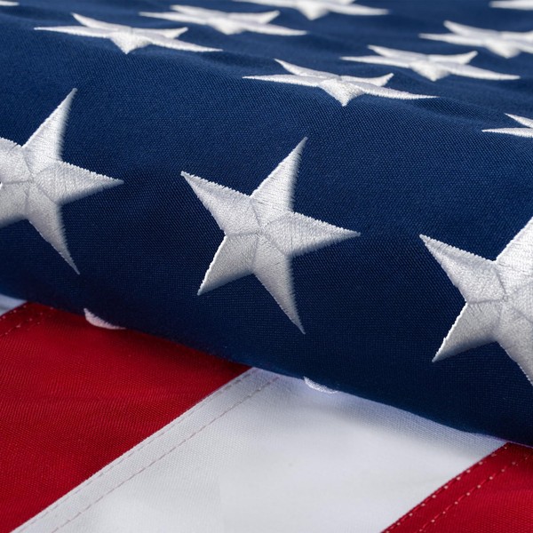 Cotton American Flag 8x12 Ft for Outside, TearProof Heavy Duty